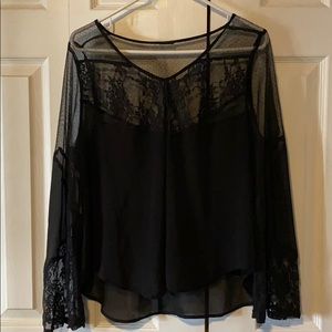 Black long sleeve, see through